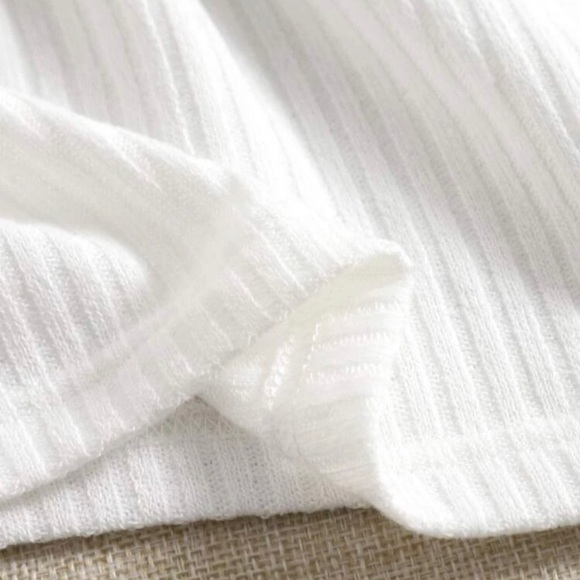 EZwear Solid Ribbed Knit Crop Top Set of 4 *NEW* - Picture 3 of 6